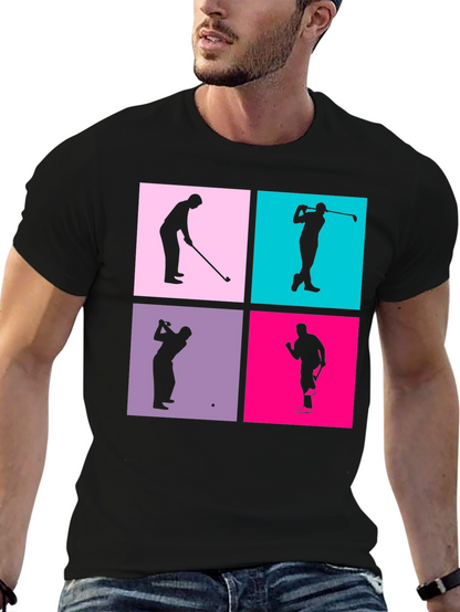 Golf Silhouette Graphic Tee - Mens Black T-Shirt