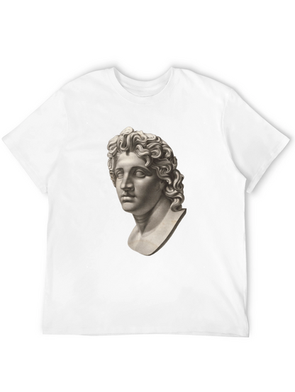 Statue Head Graphic Tee - Classic Black Cotton T-Shirt
