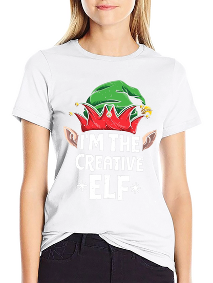 Creative Elf Graphic Tee - Christmas Holiday Shirt