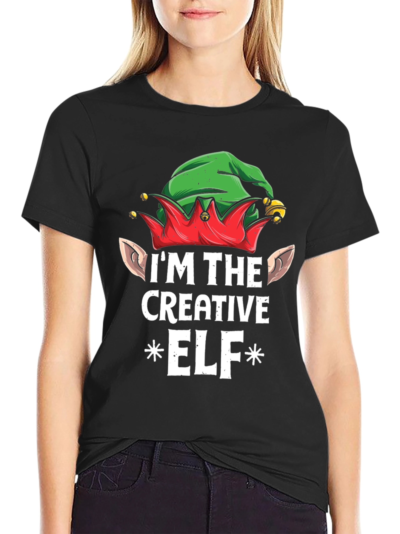 Creative Elf Graphic Tee - Christmas Holiday Shirt