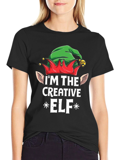 Creative Elf Graphic Tee - Christmas Holiday Shirt