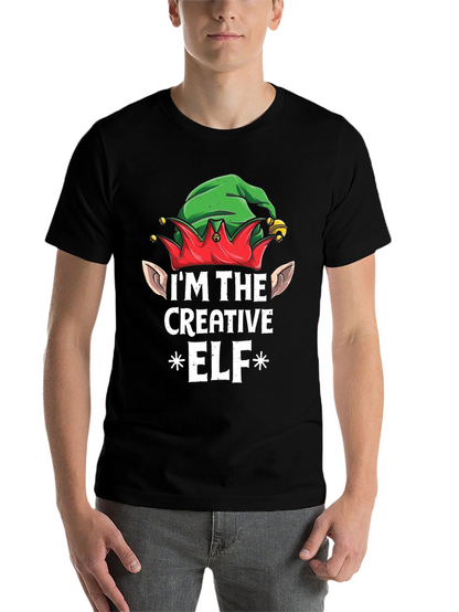 Creative Elf Graphic Tee - Christmas Holiday Shirt