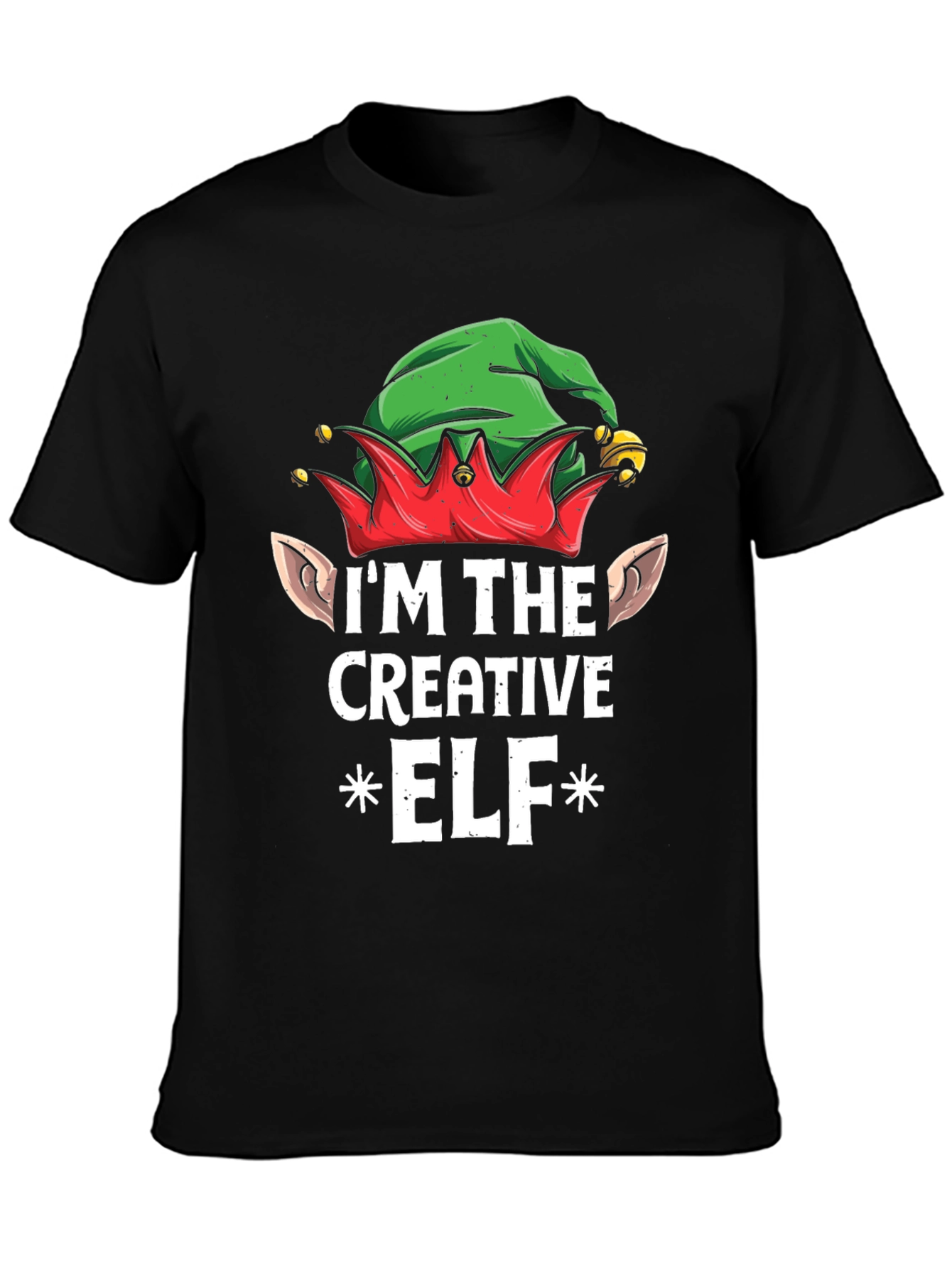 Creative Elf Graphic Tee - Christmas Holiday Shirt