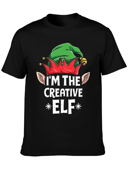 Creative Elf Graphic Tee - Christmas Holiday Shirt