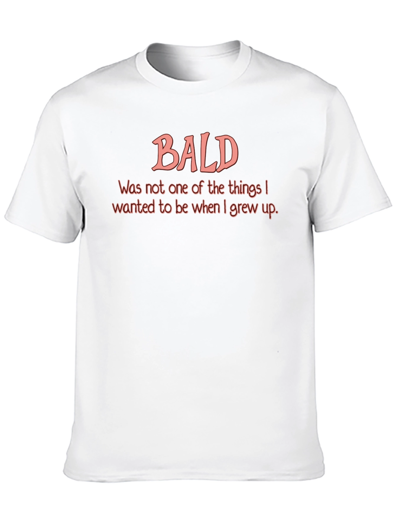Humorous Bald T-Shirt - Mens Black Graphic Tee