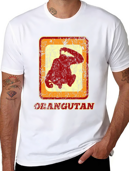 Orangutan Graphic Tee - Retro Style
