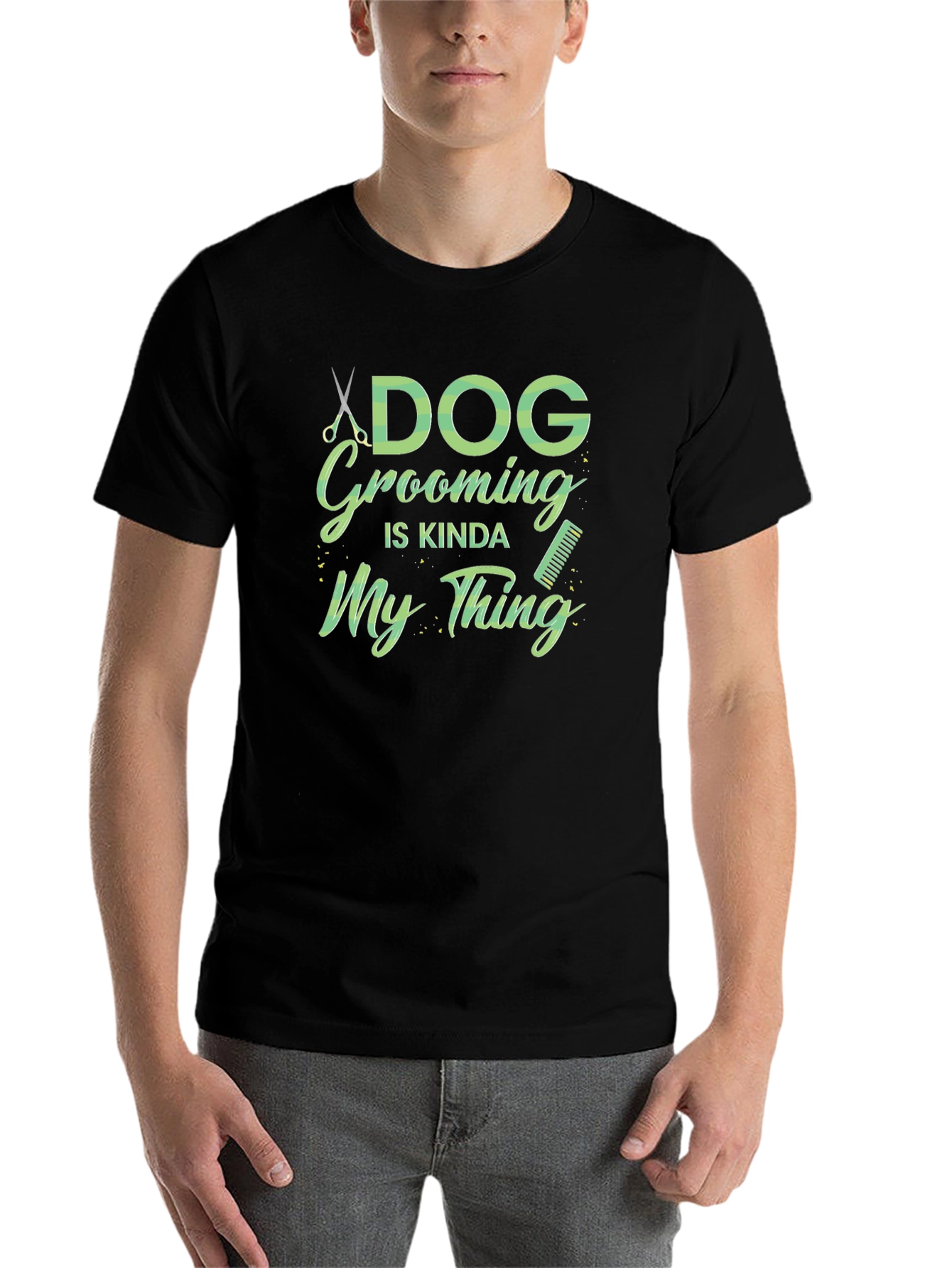 Dog Grooming Is My Thing Black T-Shirt