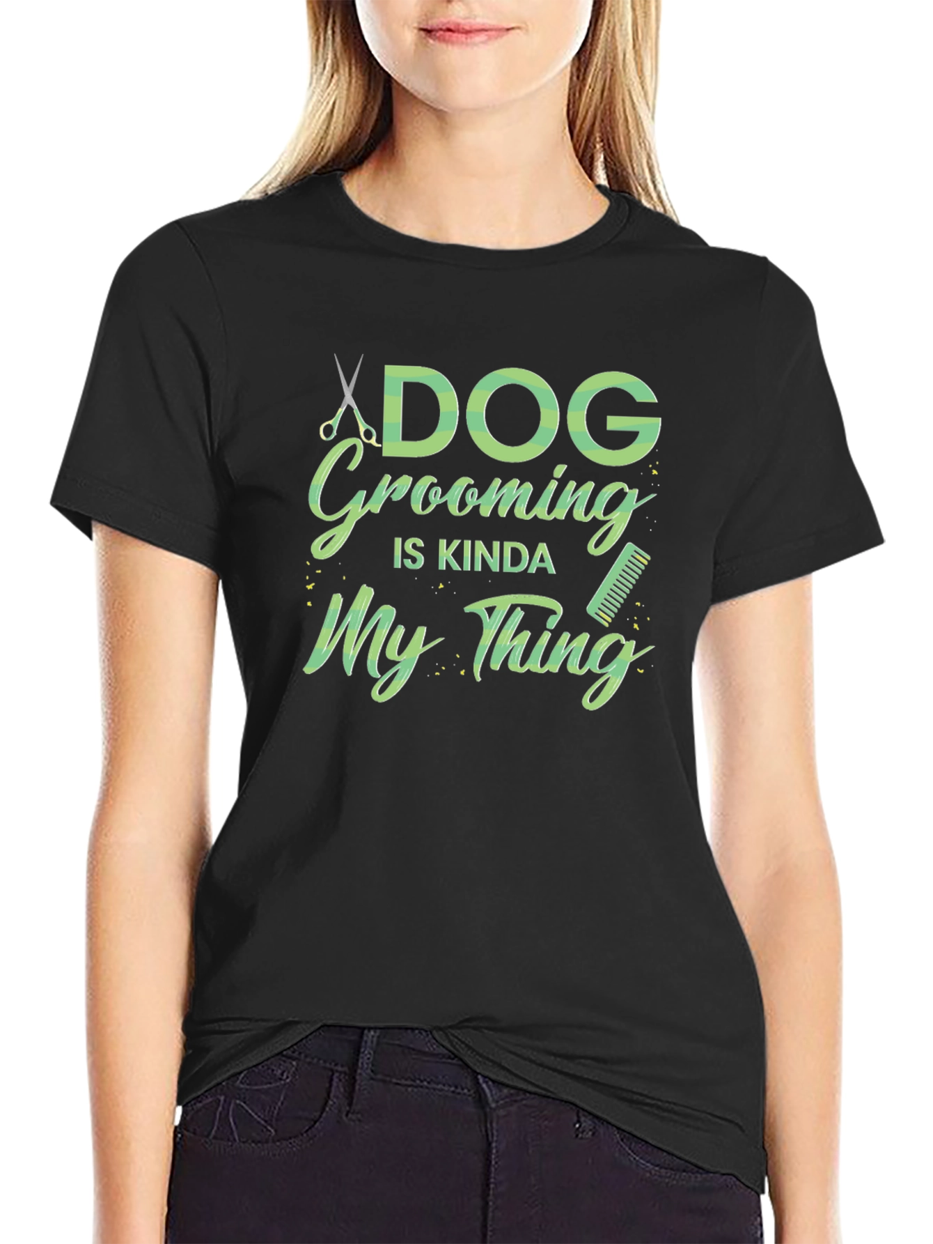 Dog Grooming Is My Thing Black T-Shirt