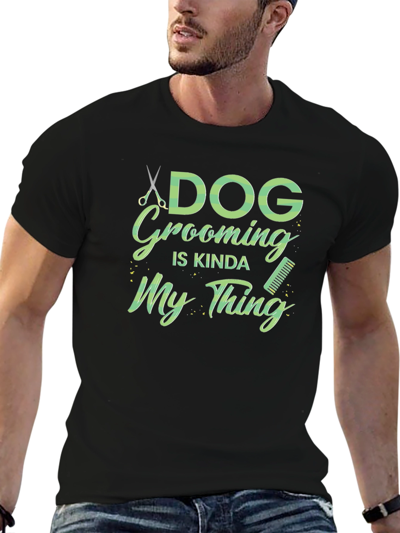 Dog Grooming Is My Thing Black T-Shirt