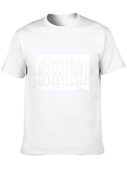 Piano Keys Graphic Black T-Shirt - Music Lover Tee