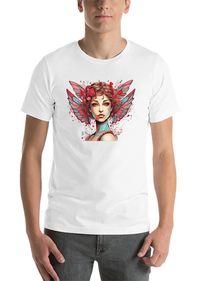 Angel Woman Graphic Tee - Black Cotton Blend
