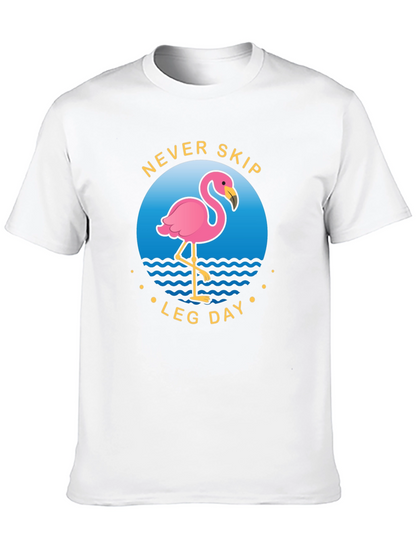 Never Skip Leg Day Flamingo Graphic Tee