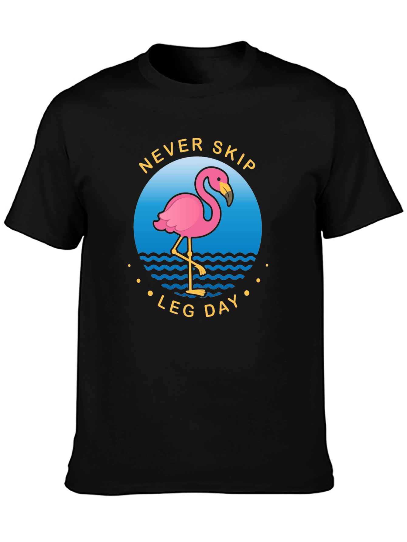 Never Skip Leg Day Flamingo Graphic Tee