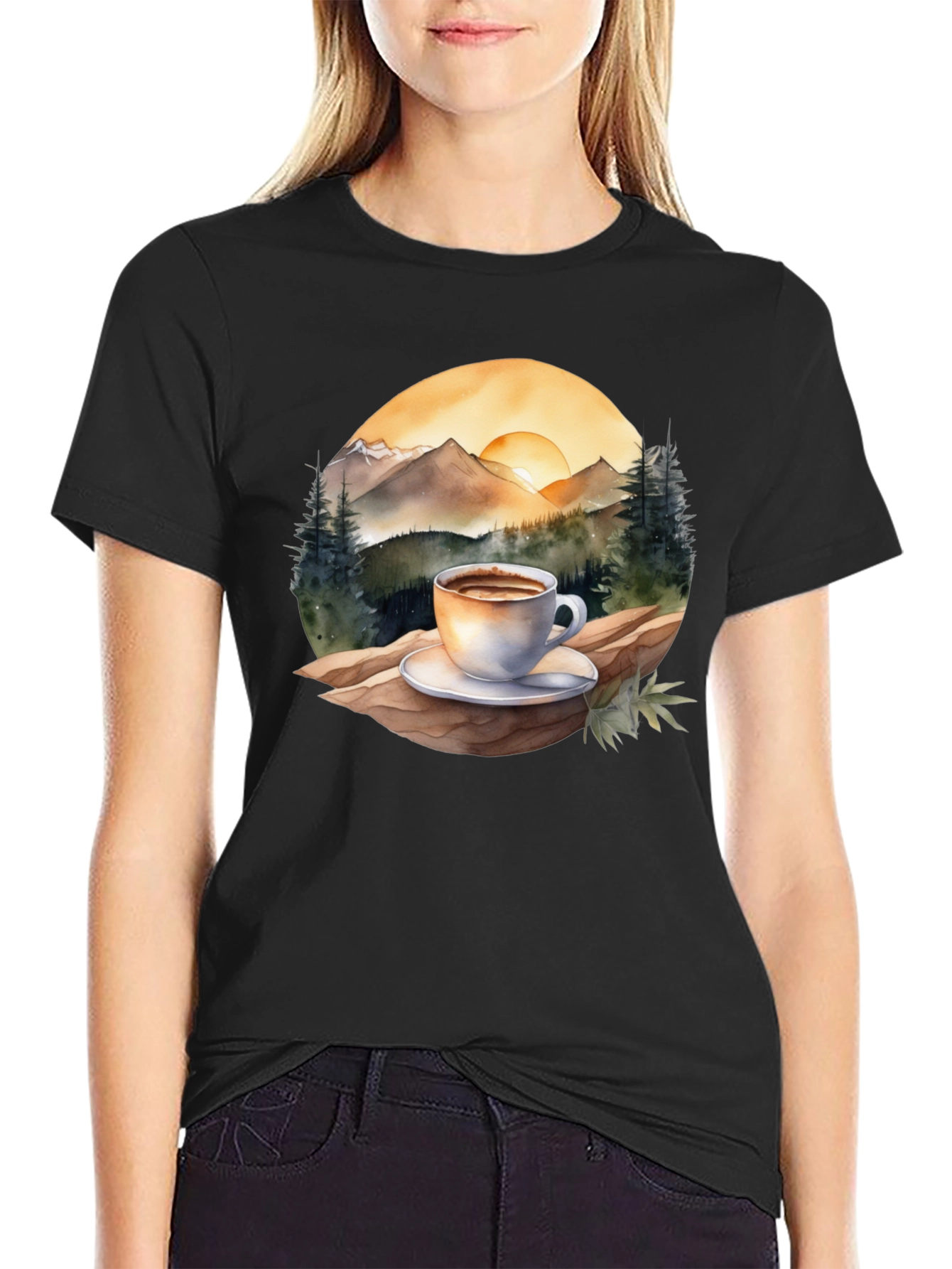 Mountain Coffee Graphic Tee