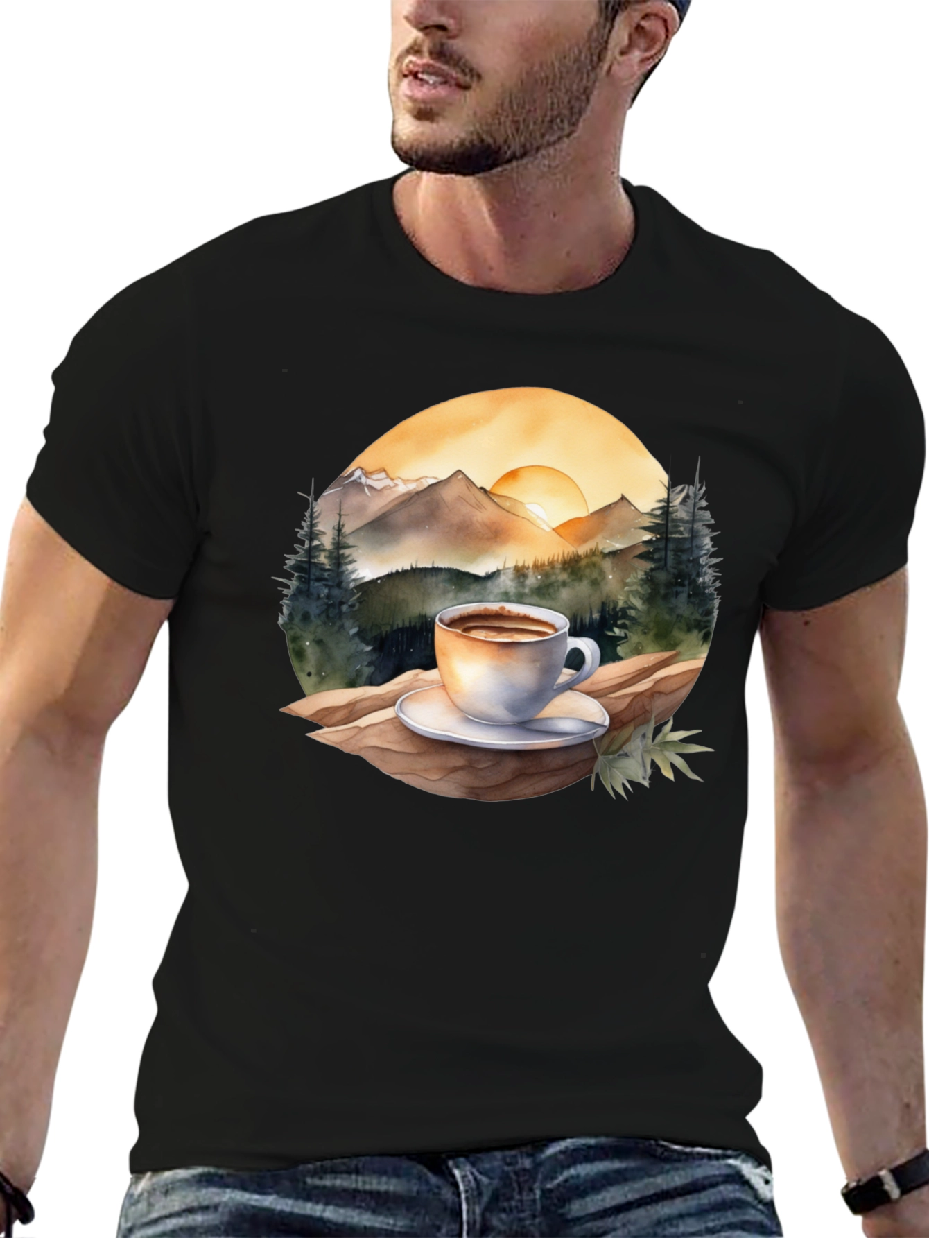 Mountain Coffee Graphic Tee