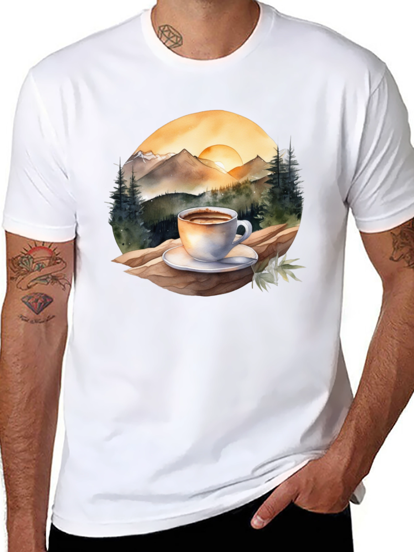 Mountain Coffee Graphic Tee