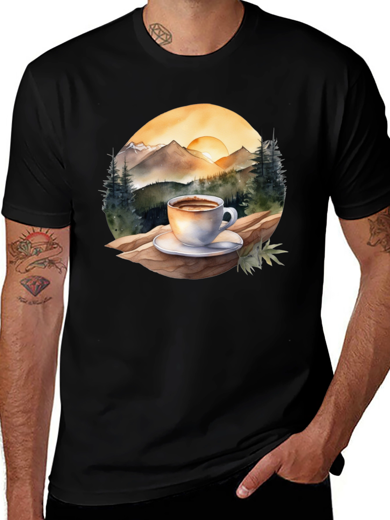 Mountain Coffee Graphic Tee