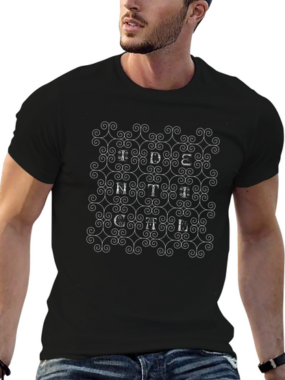Decorative Design Pattern Black T-Shirt