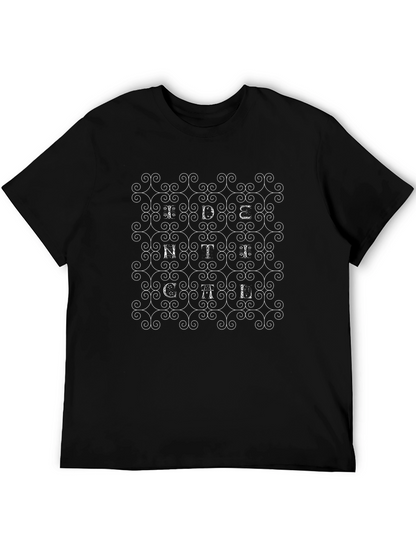 Decorative Design Pattern Black T-Shirt