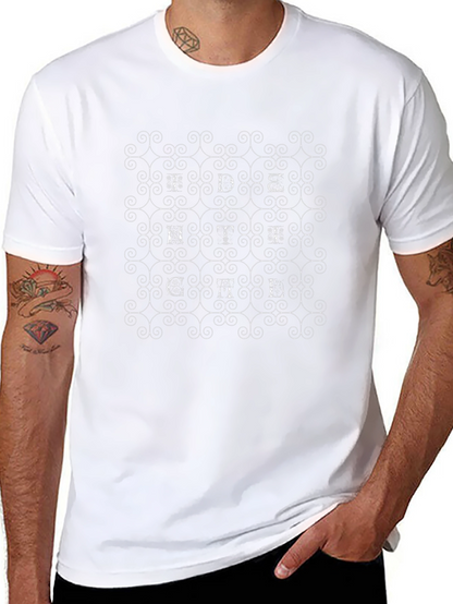 Decorative Design Pattern Black T-Shirt