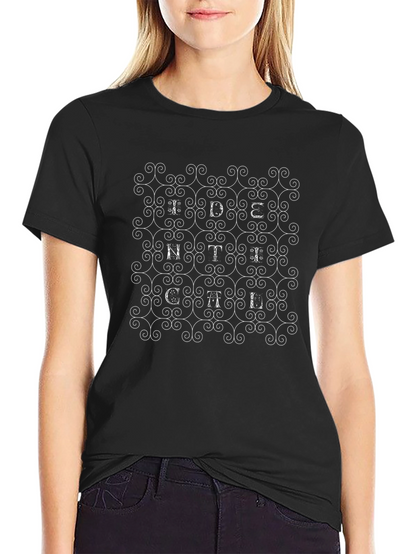 Decorative Design Pattern Black T-Shirt