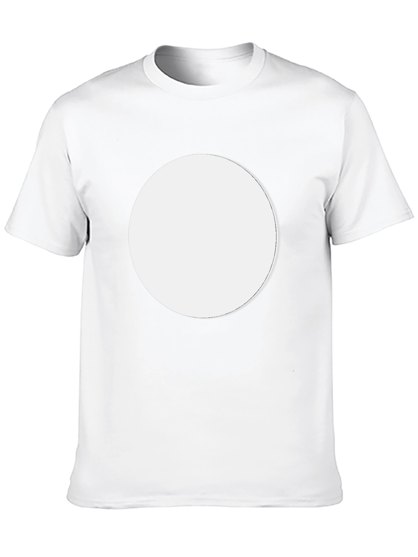 Classic Black T-Shirt with Customizable White Circle