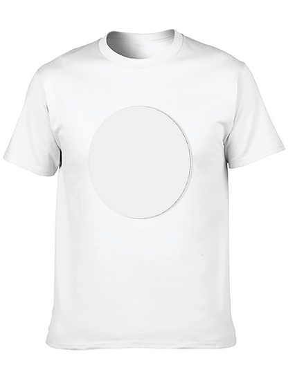 Classic Black T-Shirt with Customizable White Circle