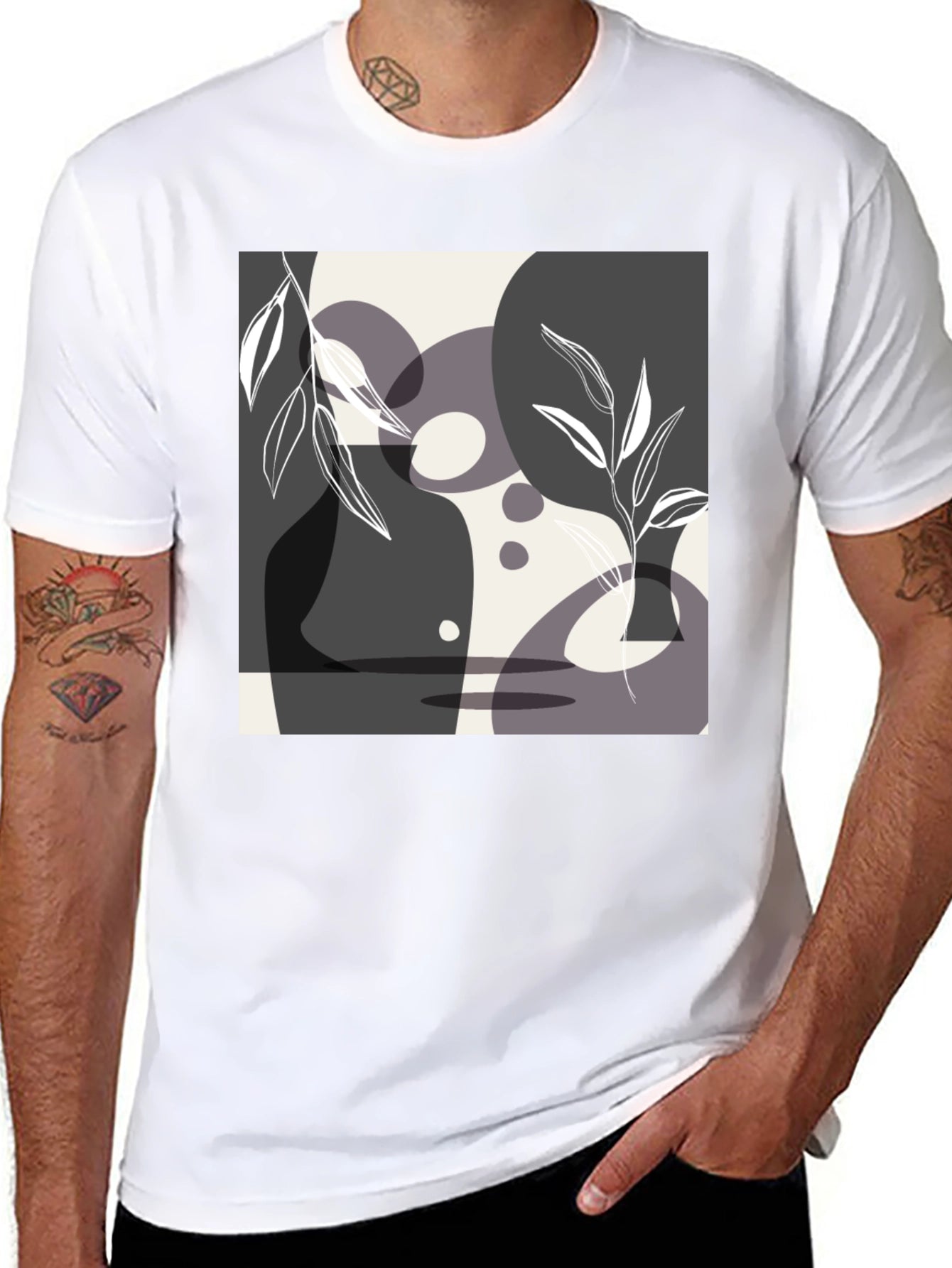 Abstract Art Black T-Shirt