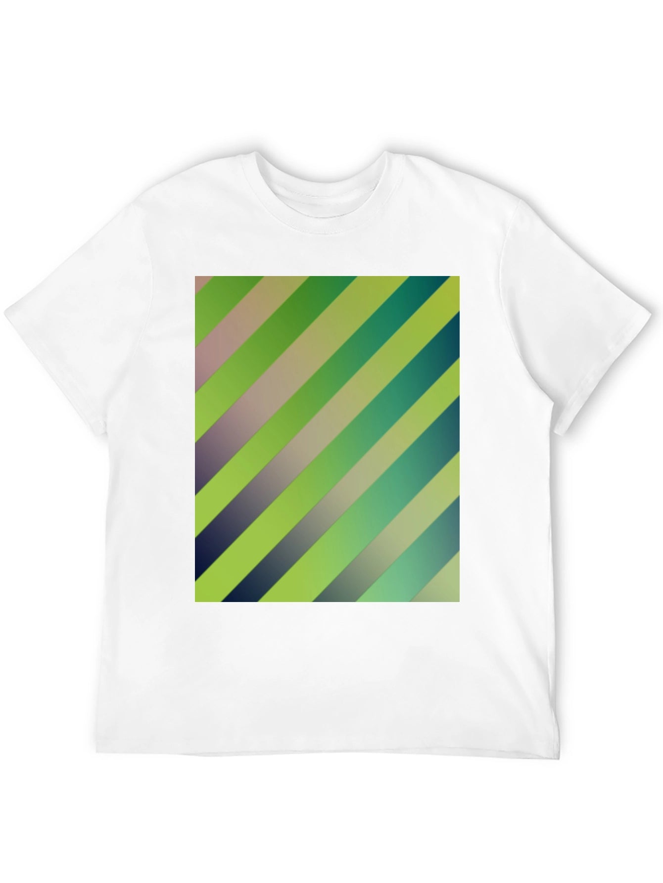 Striped Graphic Print Mens Black T-Shirt