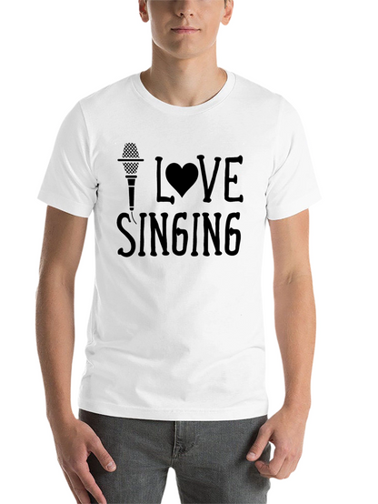 I Love Singing Graphic Tee - Black