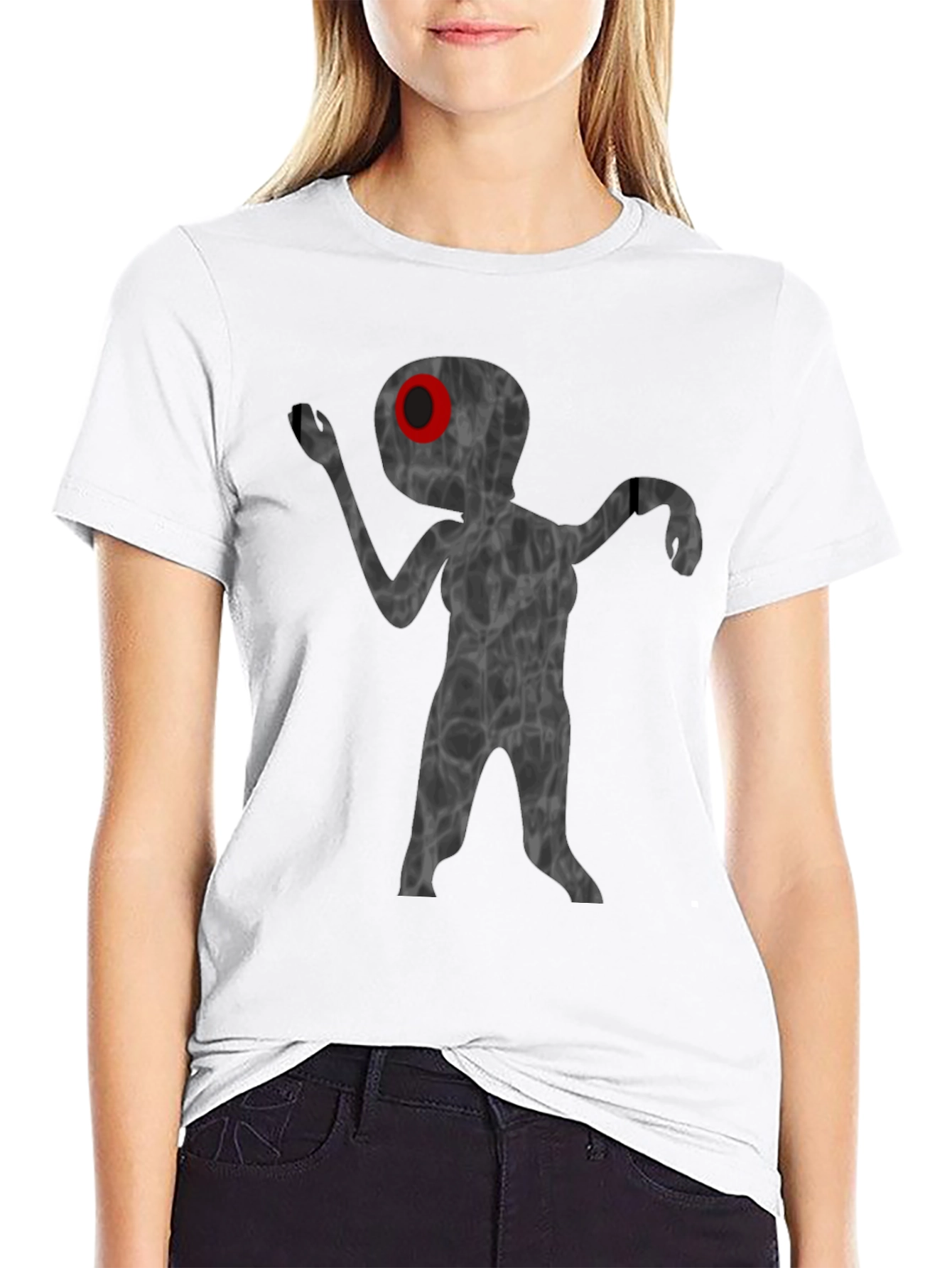 Unique Alien Graphic T-Shirt - Black