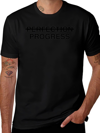 Progress Over Perfection T-Shirt - Black
