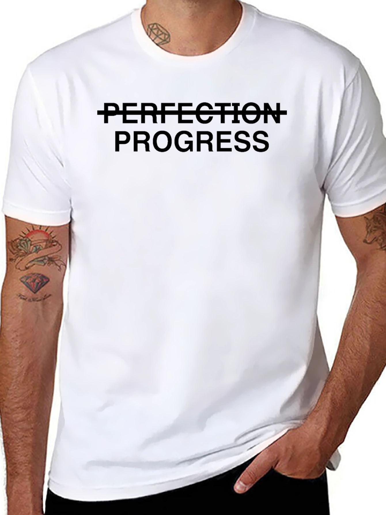 Progress Over Perfection T-Shirt - Black