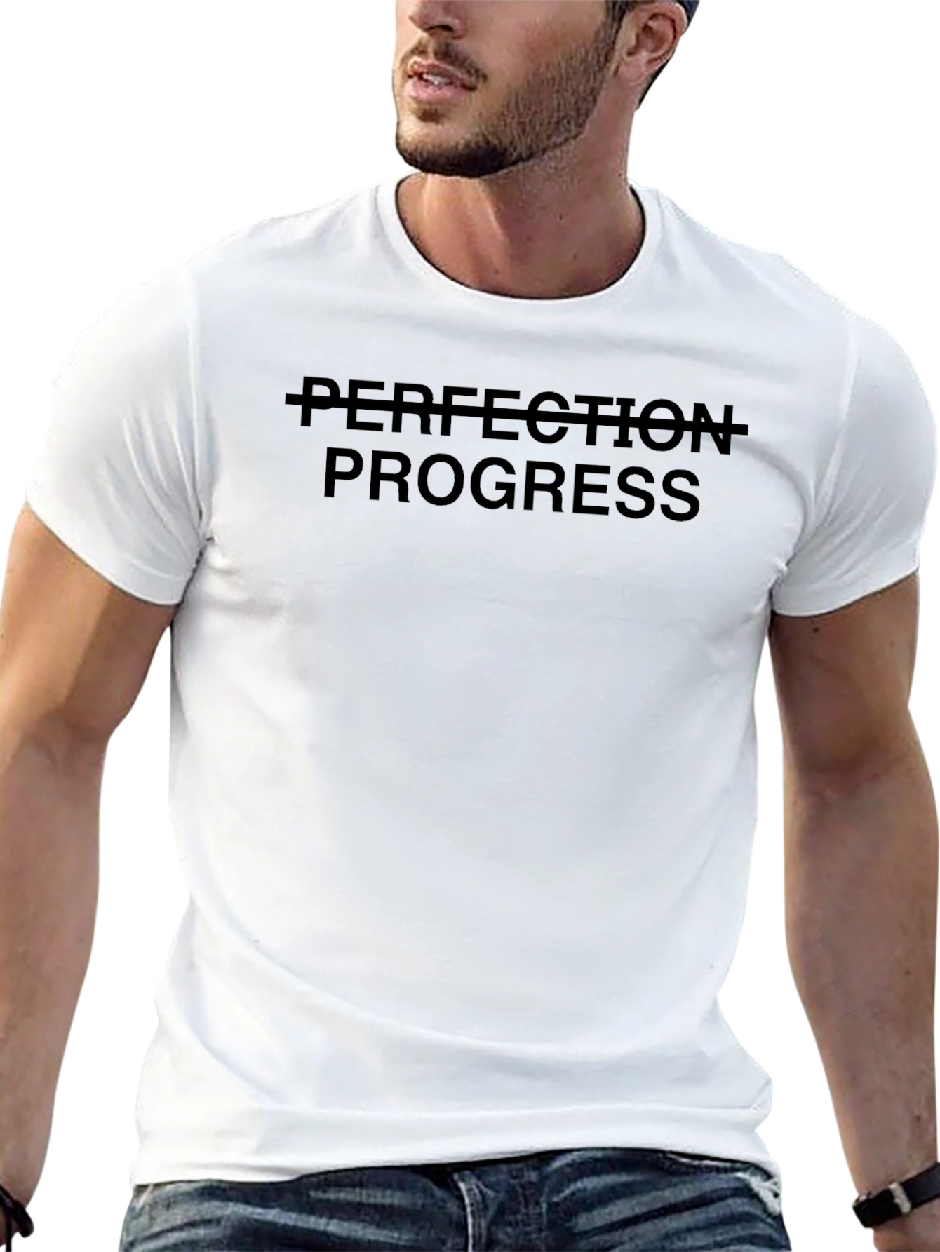 Progress Over Perfection T-Shirt - Black