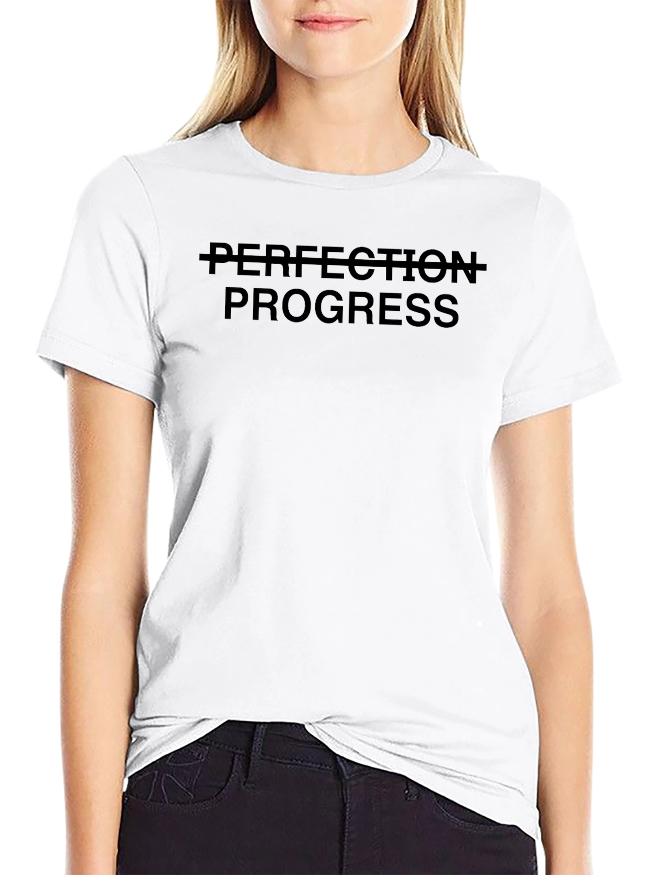 Progress Over Perfection T-Shirt - Black
