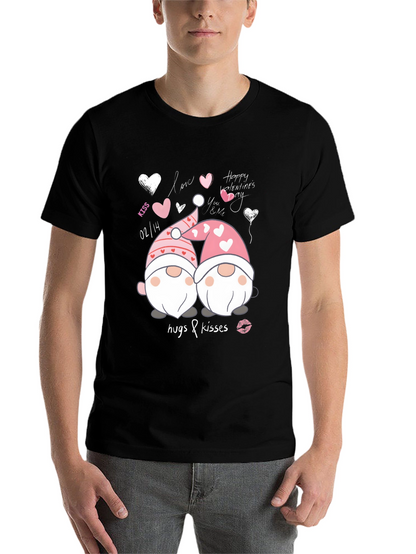 Valentines Day Gnomes T-Shirt - Hugs & Kisses