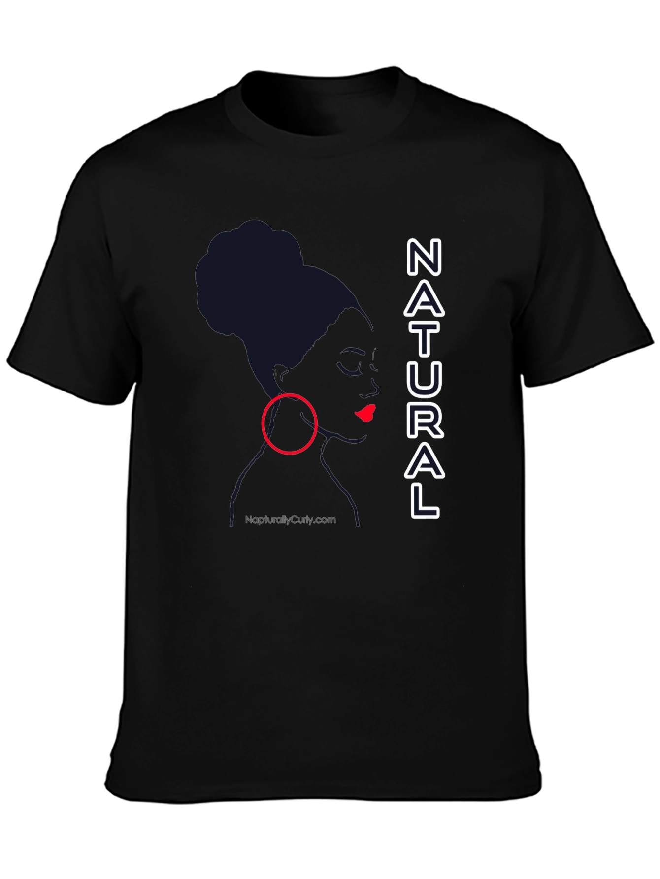 Natural Woman Graphic Tee - Stylish Black T-Shirt