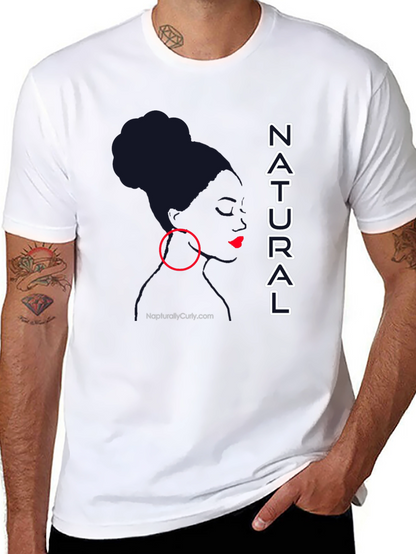 Natural Woman Graphic Tee - Stylish Black T-Shirt