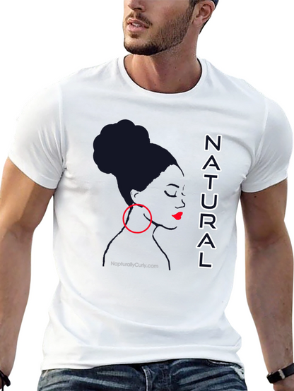 Natural Woman Graphic Tee - Stylish Black T-Shirt