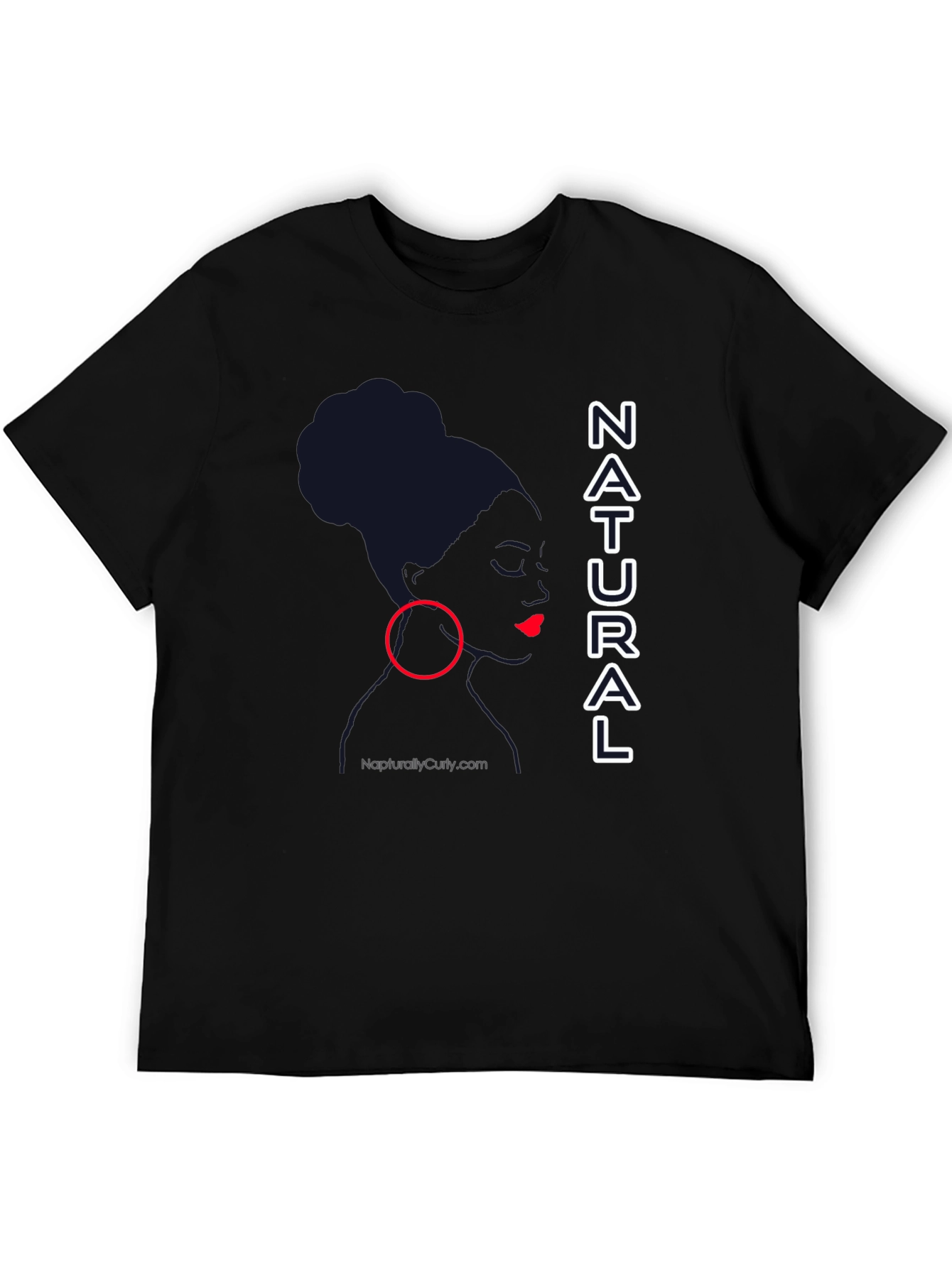 Natural Woman Graphic Tee - Stylish Black T-Shirt