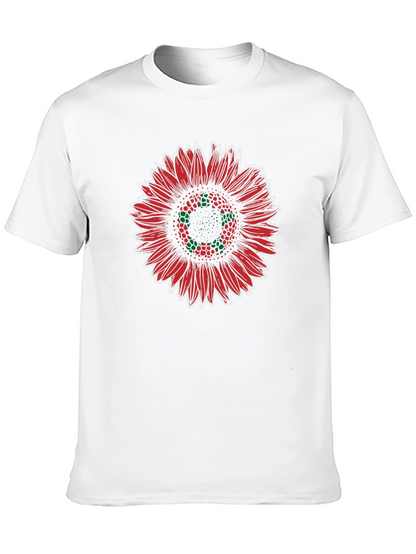 Red Sunflower Graphic Tee - Stylish Unisex T-Shirt