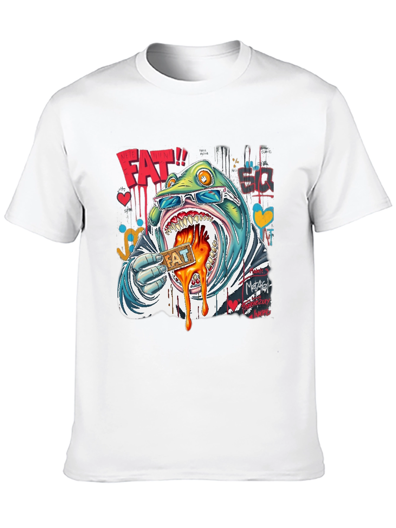 Funny Cartoon Graphic Tee - Street Art Style
