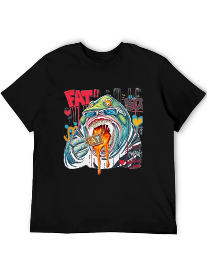 Funny Cartoon Graphic Tee - Street Art Style