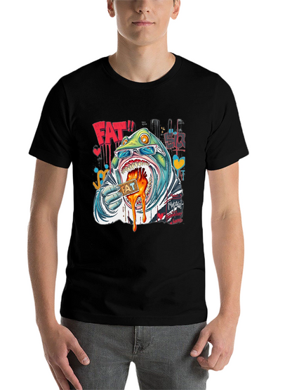 Funny Cartoon Graphic Tee - Street Art Style