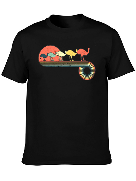 Retro Ostrich T-Shirt - Vintage Style Graphic Tee