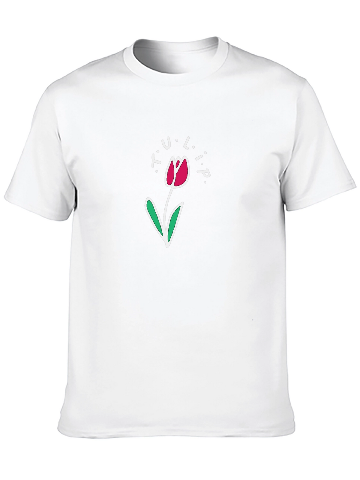Tulip Graphic T-Shirt - Black Casual Tee