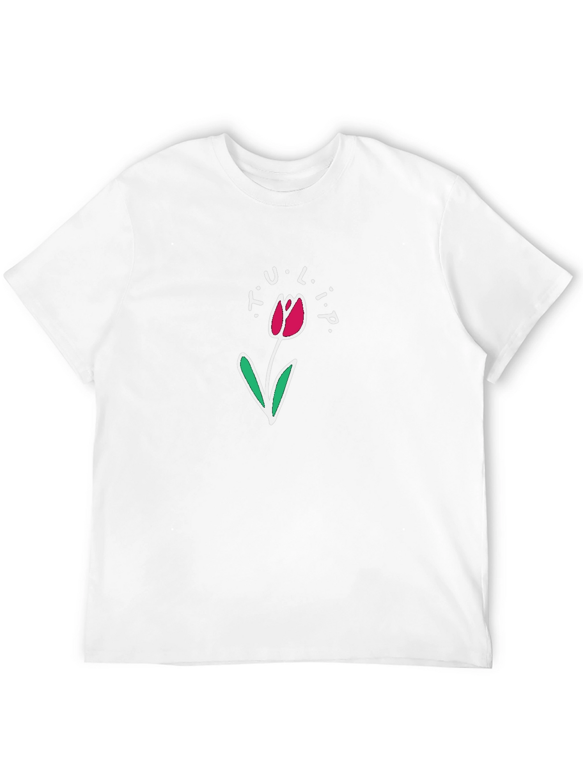 Tulip Graphic T-Shirt - Black Casual Tee