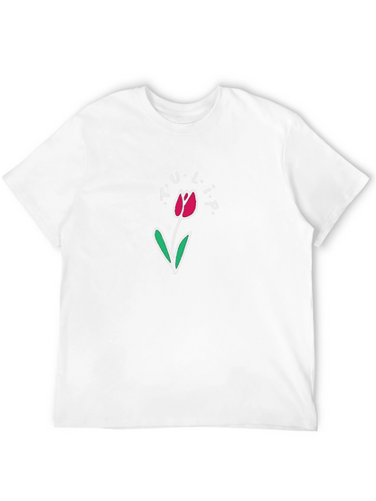 Tulip Graphic T-Shirt - Black Casual Tee