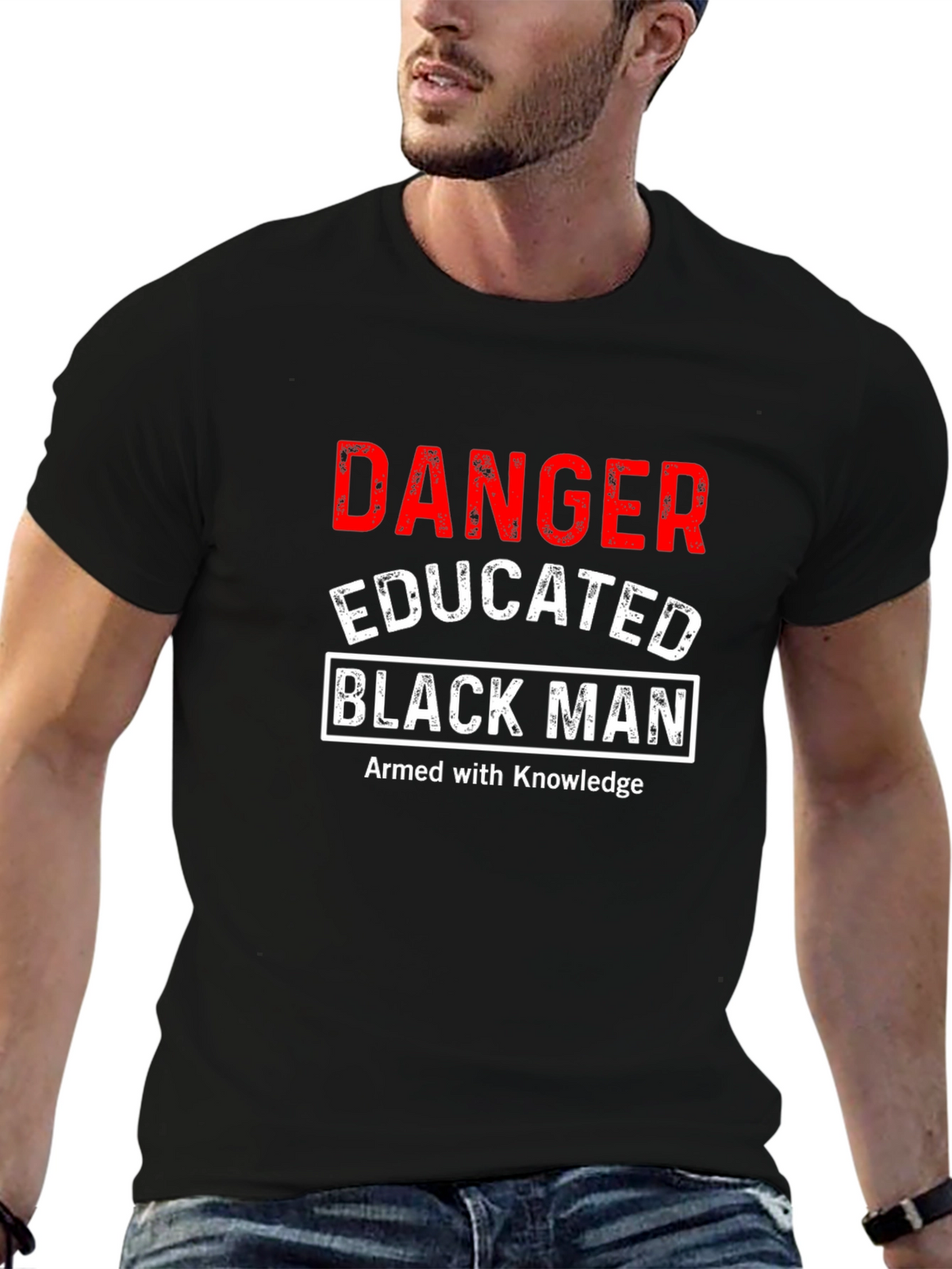 Danger Educated Black Man T-Shirt