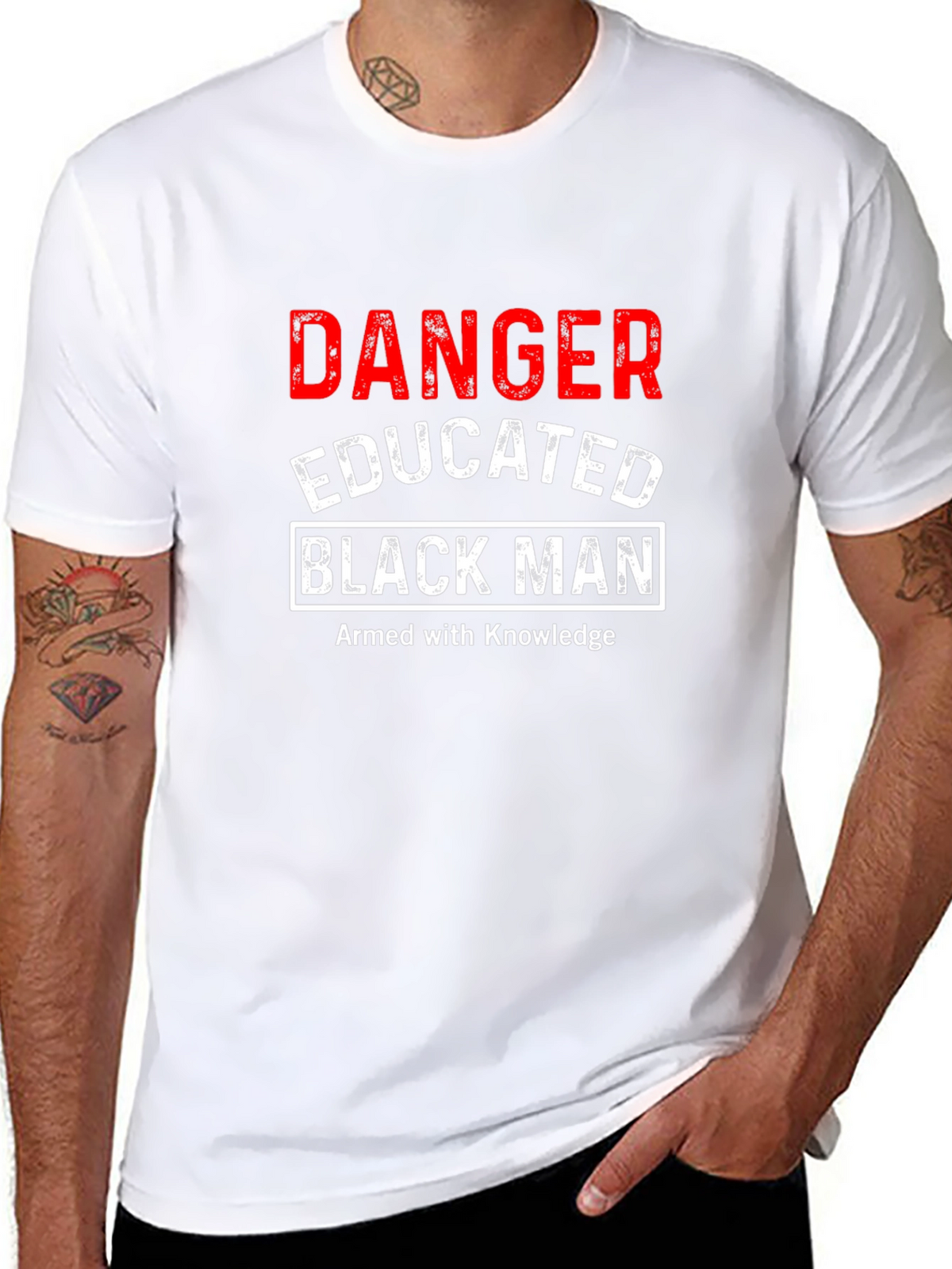 Danger Educated Black Man T-Shirt